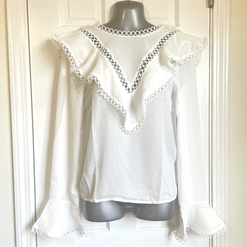 NWT Endless Rose Victorian Lace Detail Blouse
